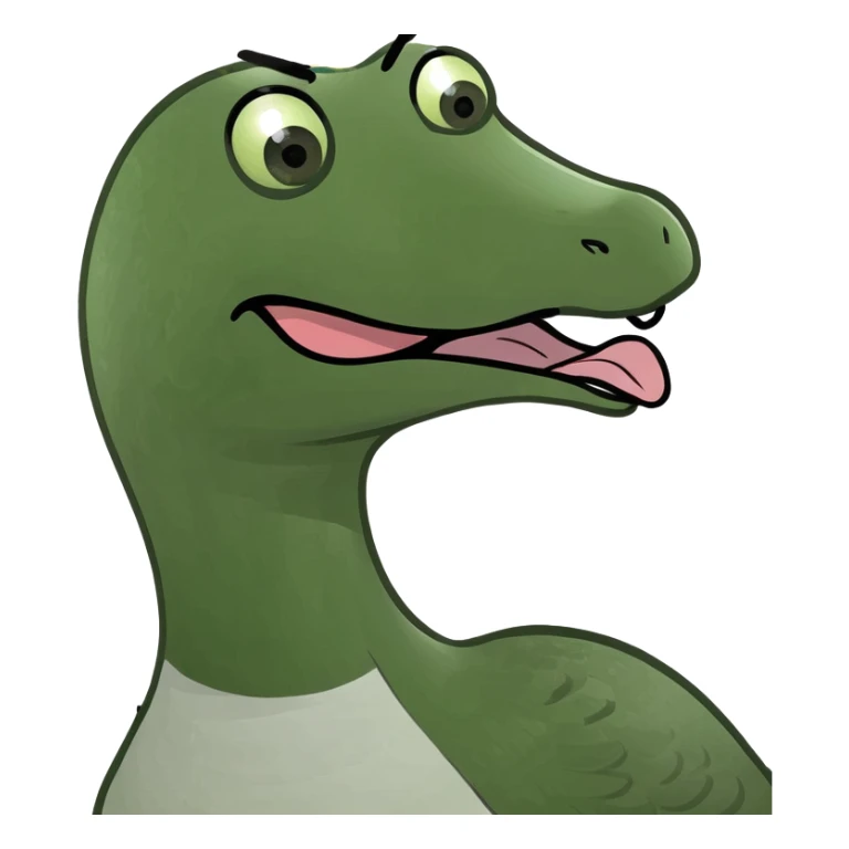 Goose sticking its tongue out  sticker