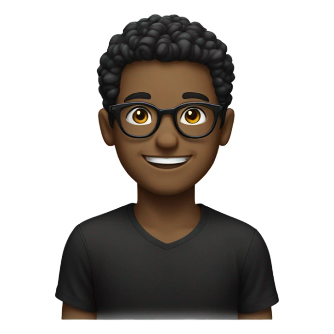 grinning boys in black shirts wearing black retro eyeglasses  sticker