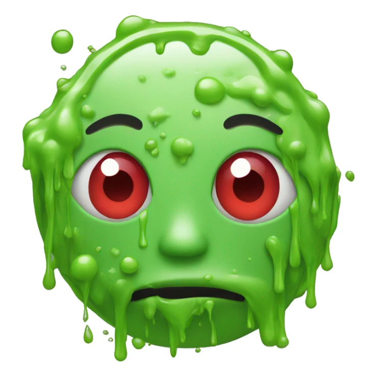person covered in slime with red eyes  sticker