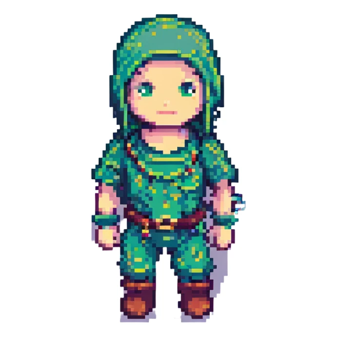 simitçi adam selling simit on the street pixel art sticker