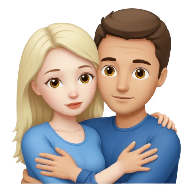 Ukraine girl hugging Switzerland guy sticker