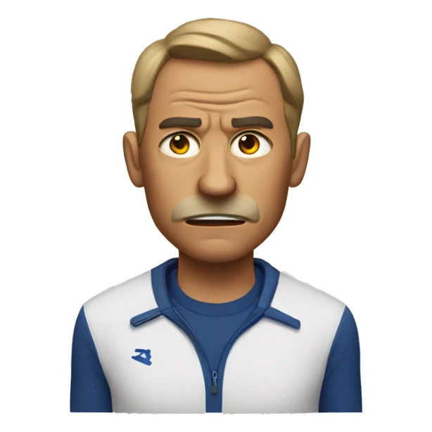 sports coach who is a man gets angry sticker