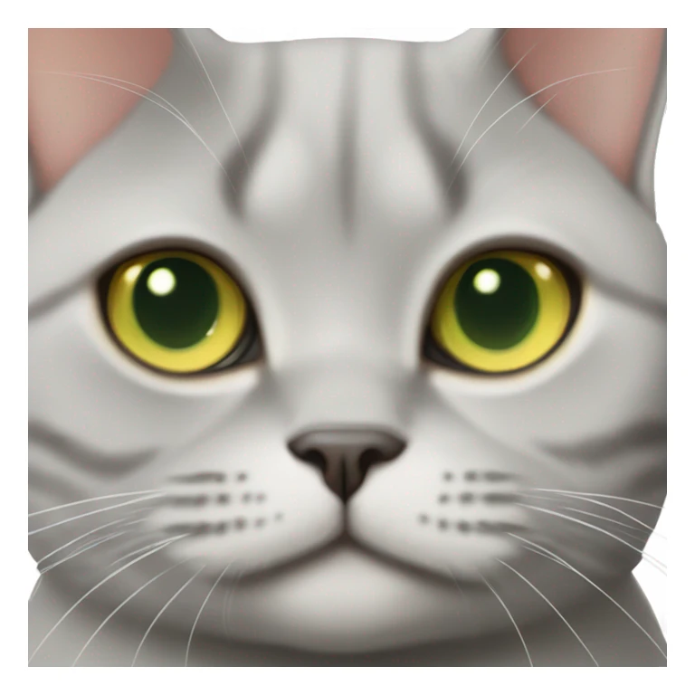 British shorthair gold chinchilla cat with light green eyes sticker