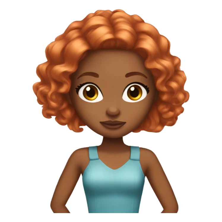 Ginger hair brown Skin Bratz sticker