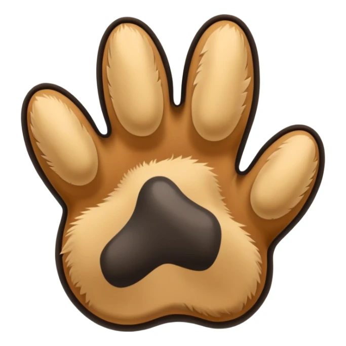 German shepherd paw sticker