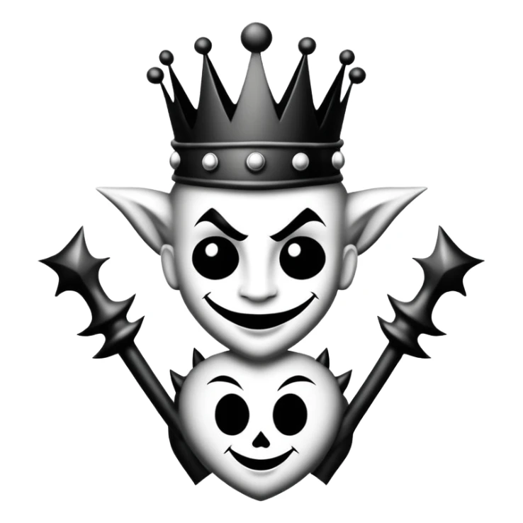 Jester and King punk rock music band logo sticker