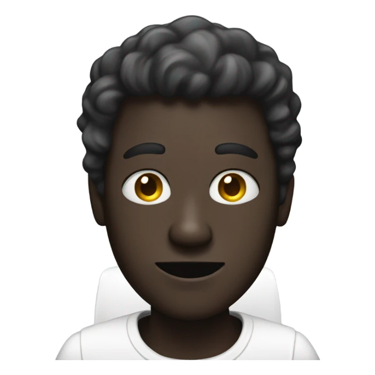 Dark skin man on a toilet sticker