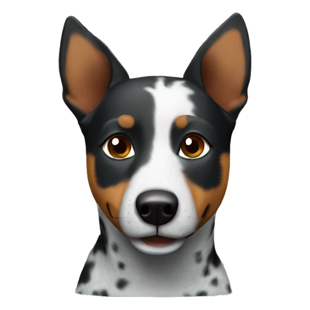 Blue heeler with black and brown on right side of face sticker