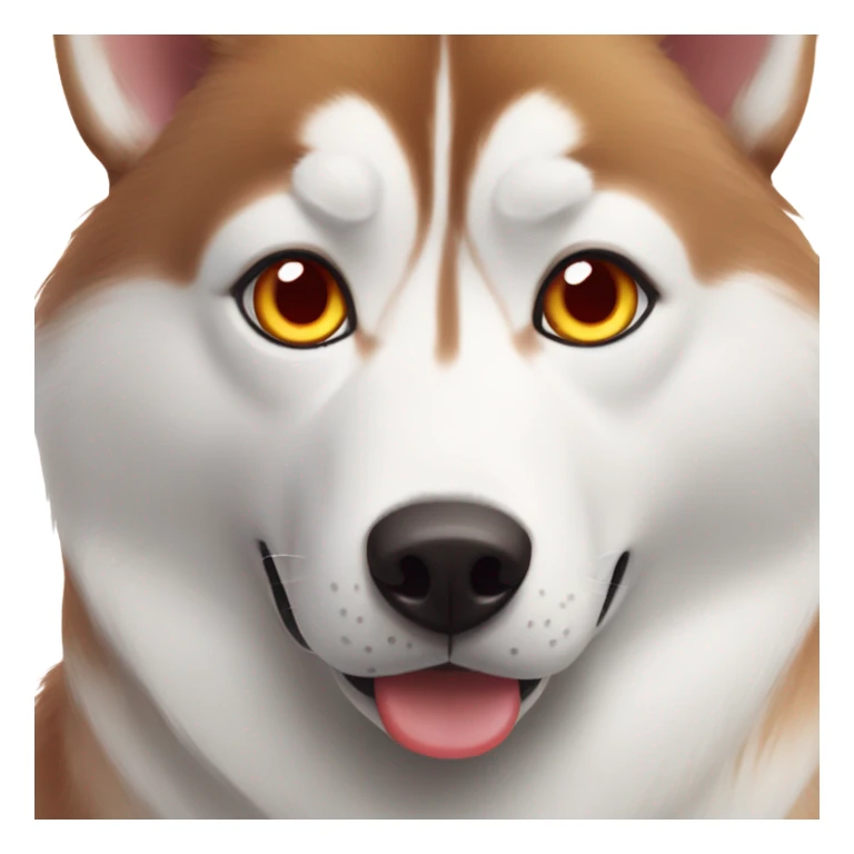 Red husky amber eyes red nose sticker