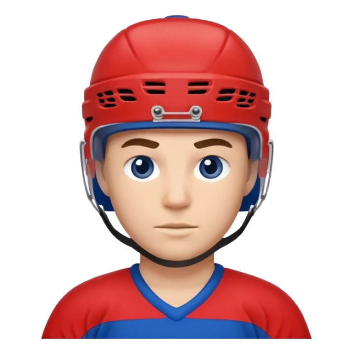 ice hockey player (#00A3E0) and red (#F9423A) sticker