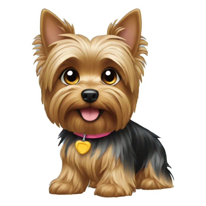 Yorkshire Terrier with toy sticker