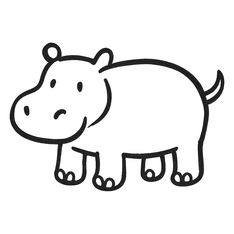 hippopotamus sticker