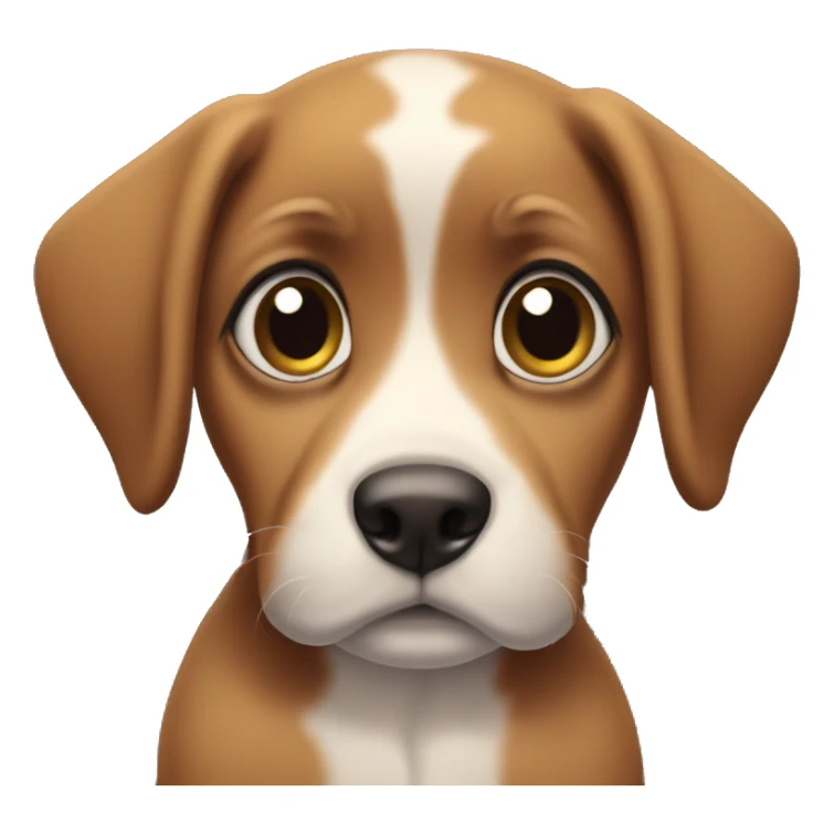 begging puppy with puppy eyes sticker
