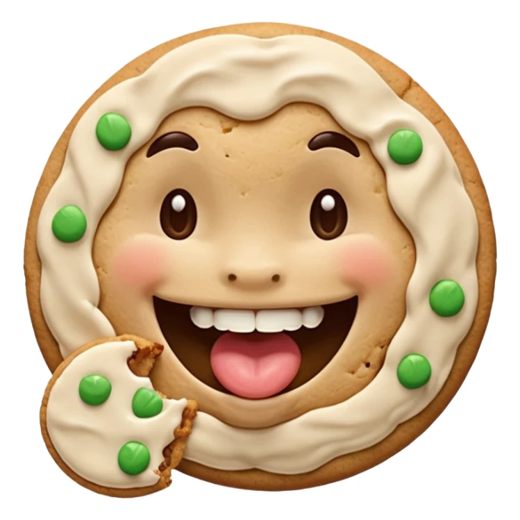 Militar mordiendo galleta expresión feliz sticker