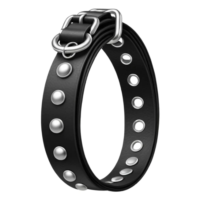 Fais un emoji avec 2 ceinture mal superposés dans le style un peu gothique sticker