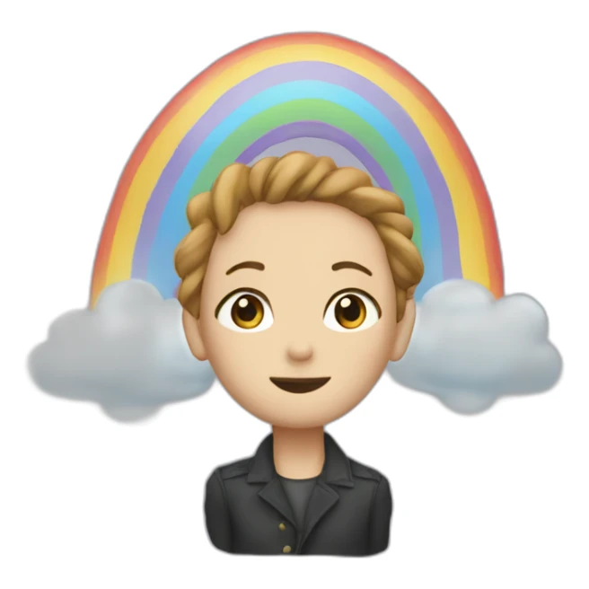 Cœur arc en ciel sticker