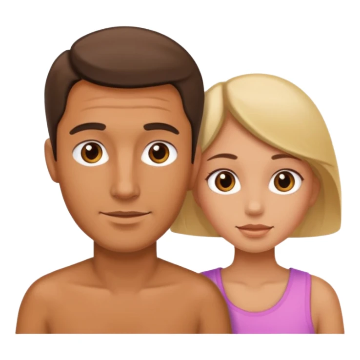 man and girl hanging out sticker