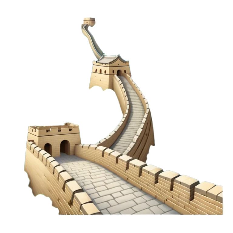 great wall of china, no frame sticker