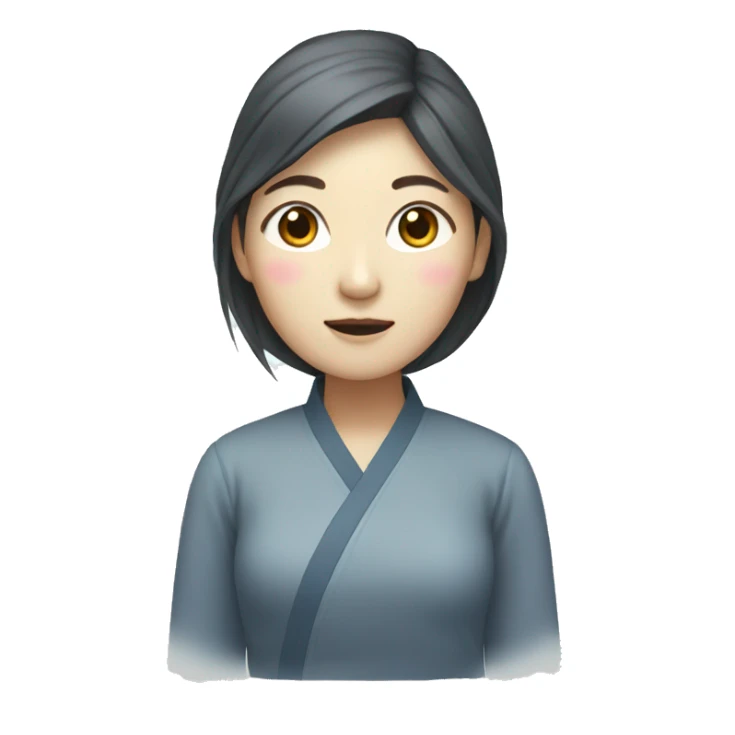 korean woman Water sticker