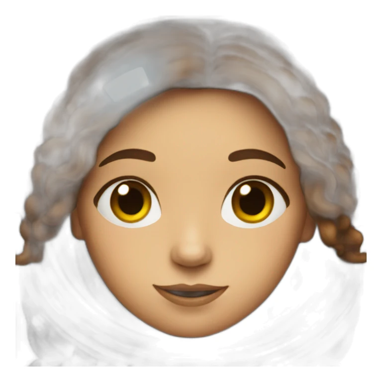 Girl astronaut with long brown hair sticker