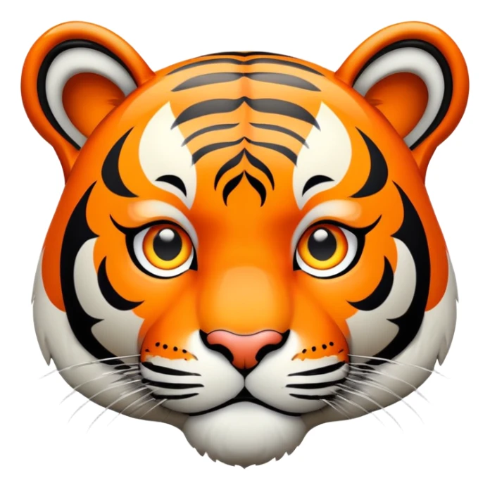 tiger face with GG phrase bubble for Twitch emote sticker