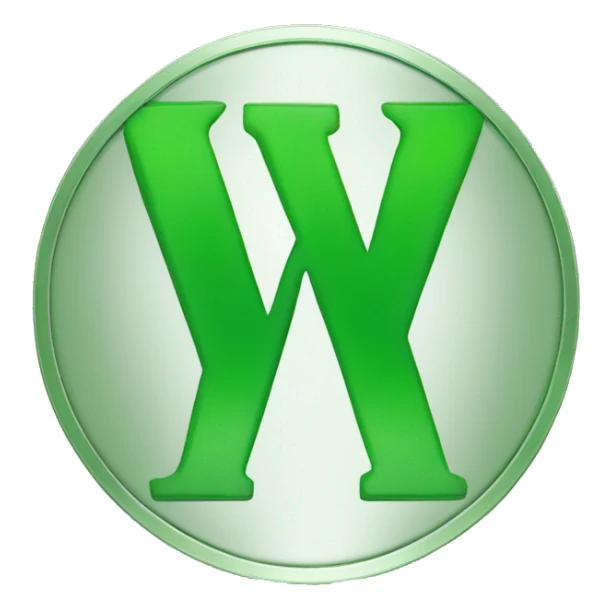 Green coin with letter V on it sticker