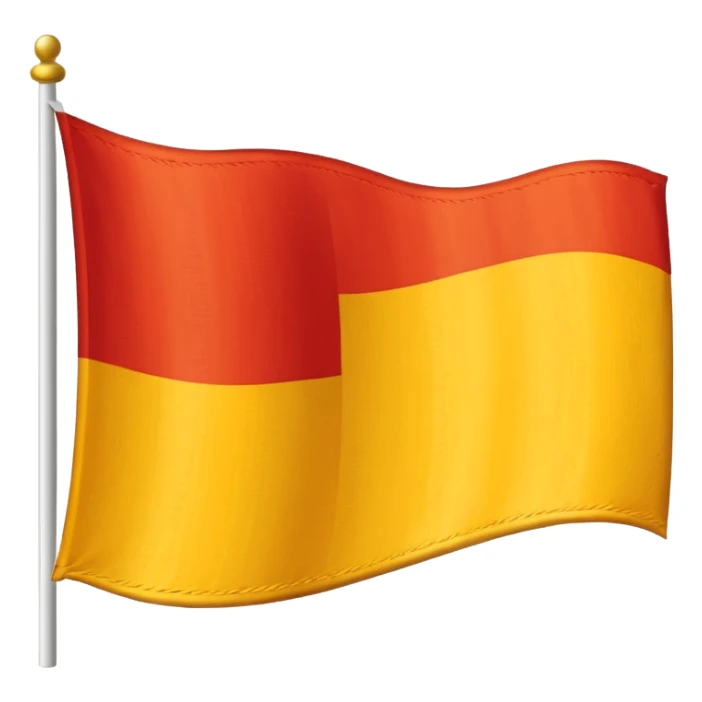 Red, white, and golden yellow horizontally sequenced tricolour flag sticker