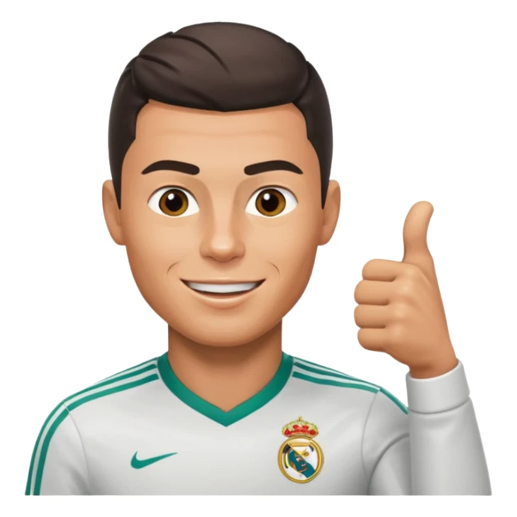 Cristiano Ronaldo winking and giving a thumbs up sticker