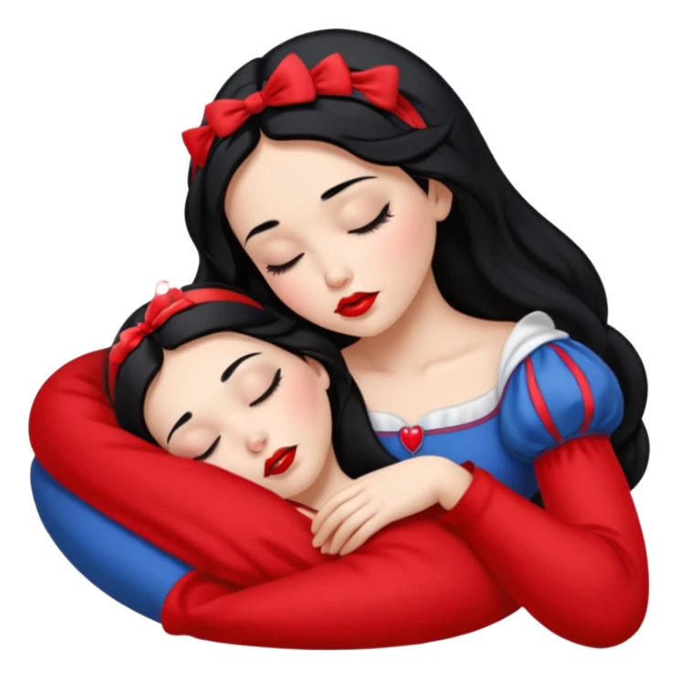 sleeping snow white sticker