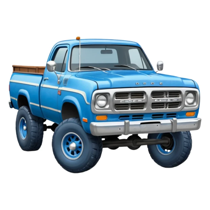 1979 dodge truck two wheels on the back blue sticker