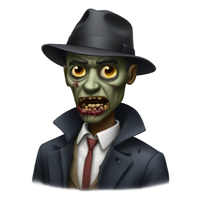 A scary street gangster version of a zombie sticker