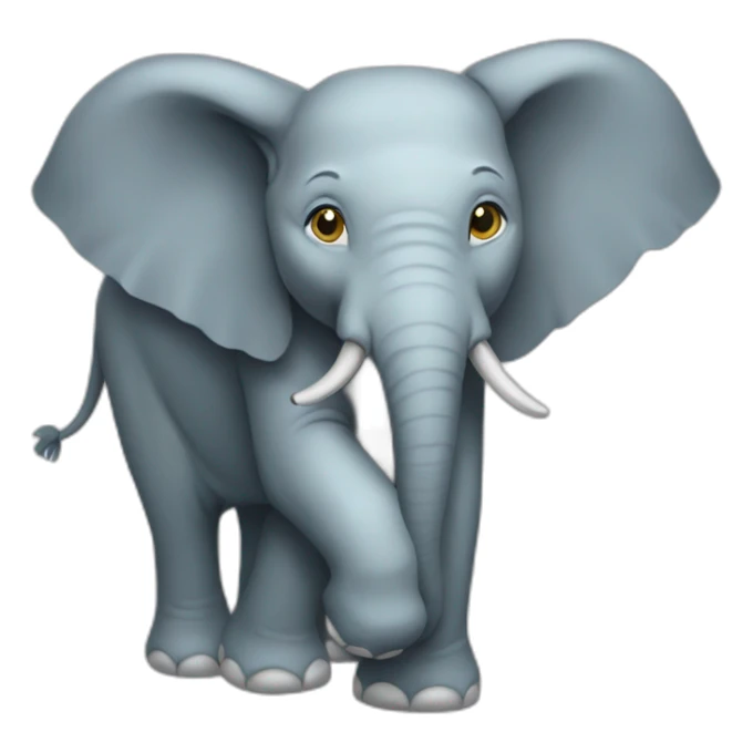 un chat sur un éléphant sticker