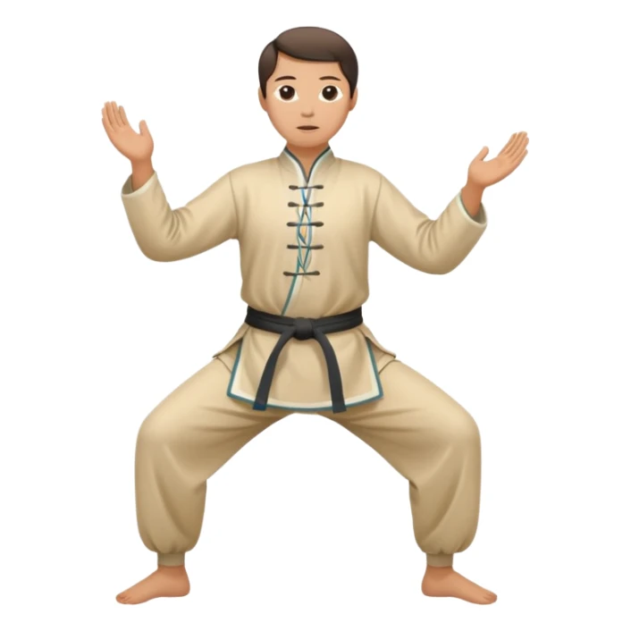 pratiquant de qi gong en position de l'arc sticker