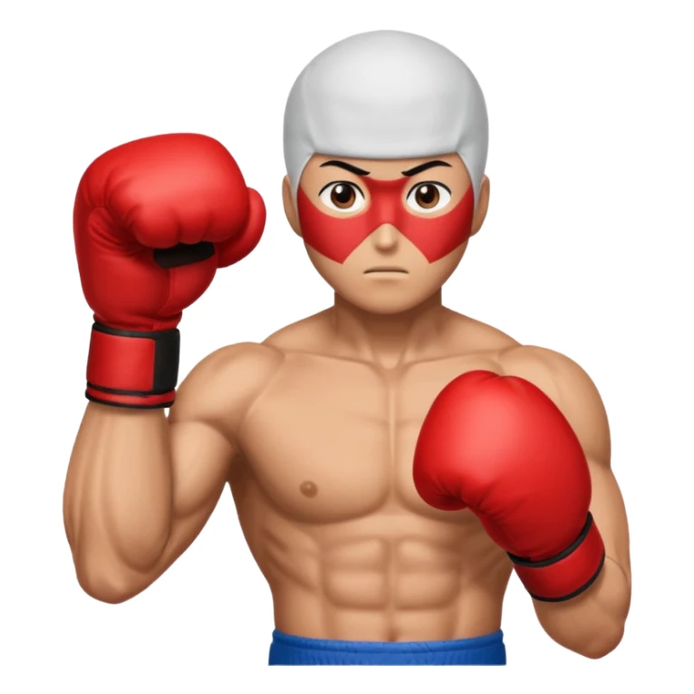 Saitama red hand punch with boxing glove sticker