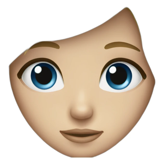 a blond haired girl with blue eyes sticker