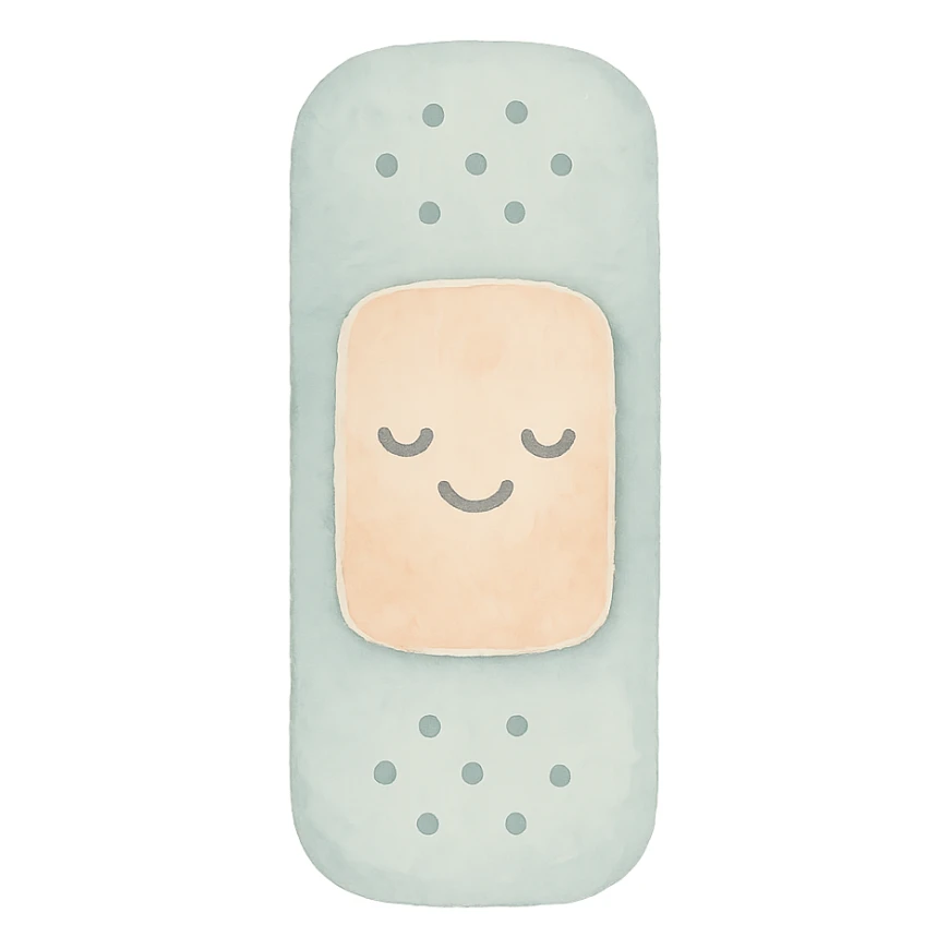 bandage, gentle colors, cute face sticker