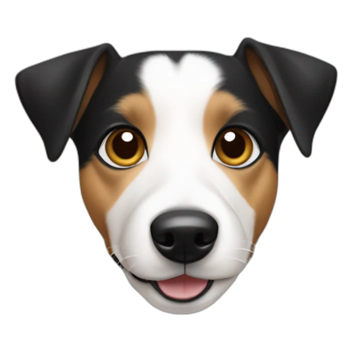 Black, white and tan Jack Russell Terrier sticker