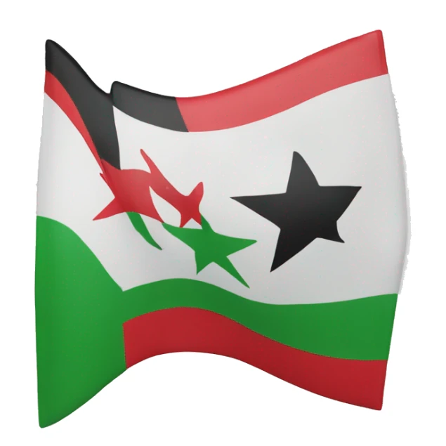 Do the Syrian flag with the green and 3 stars sticker