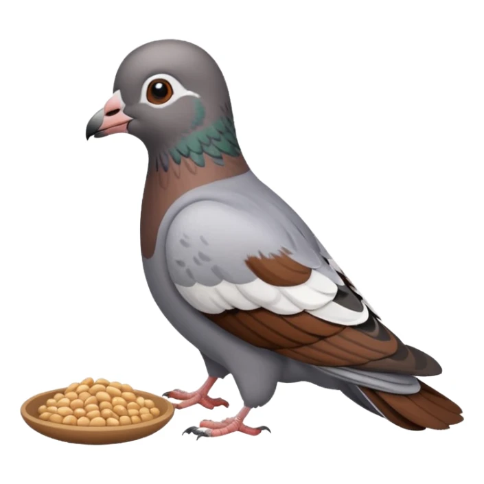 Pigeon wants to eat some grains sticker