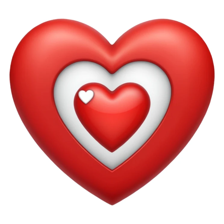 A heart and a triangle in the middle of the heart sticker