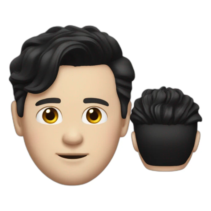 Paul Walter Hauser slicked back black hair sticker