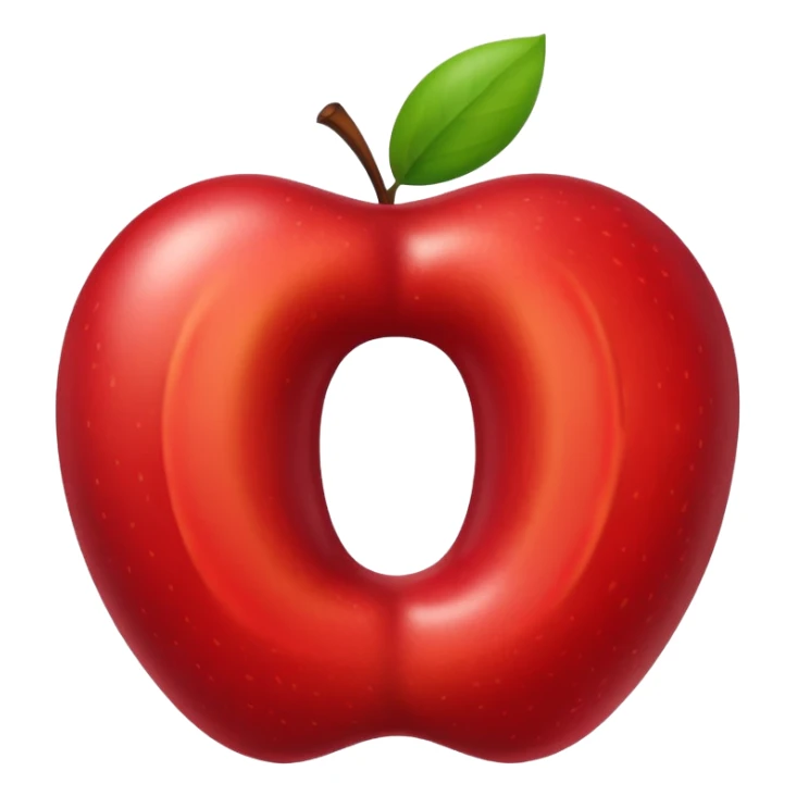 Empty apple like o with letter o up and B down in the midlle sticker