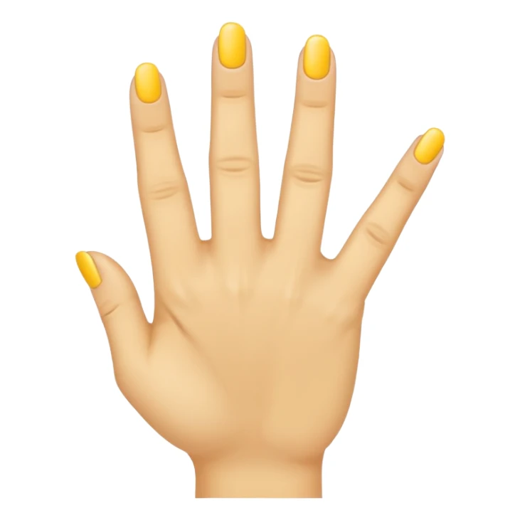 Yellow hand, showing ring finger, instead of middle finger ring finger sticker