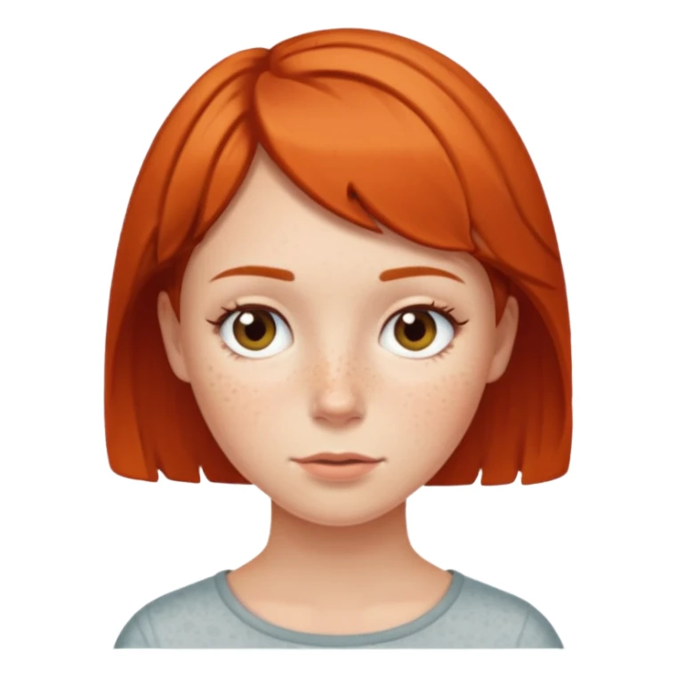 freckled girl with short hair sticker