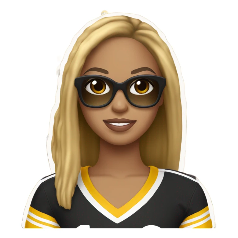 steelers nfl jersey beyonce with blonde brown hair light colored glasses sticker