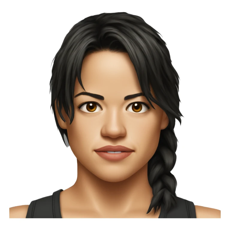 michelle rodriguez serious wearing tank top sticker