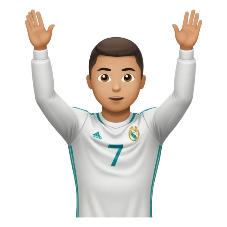 Ronaldo doing his famous "Siu" celebration pose sticker