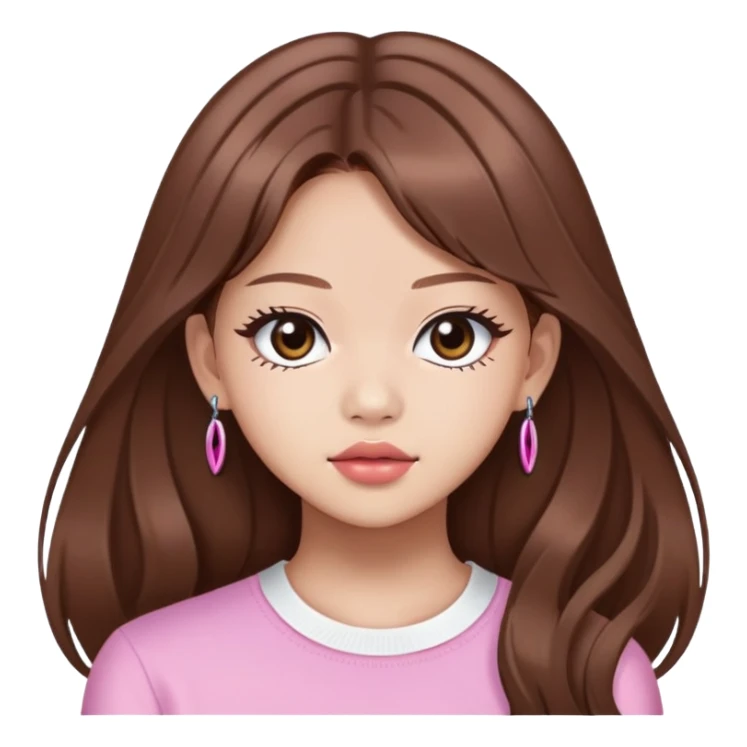 Jennie from BLACKPINK K-pop star with brown hair sticker