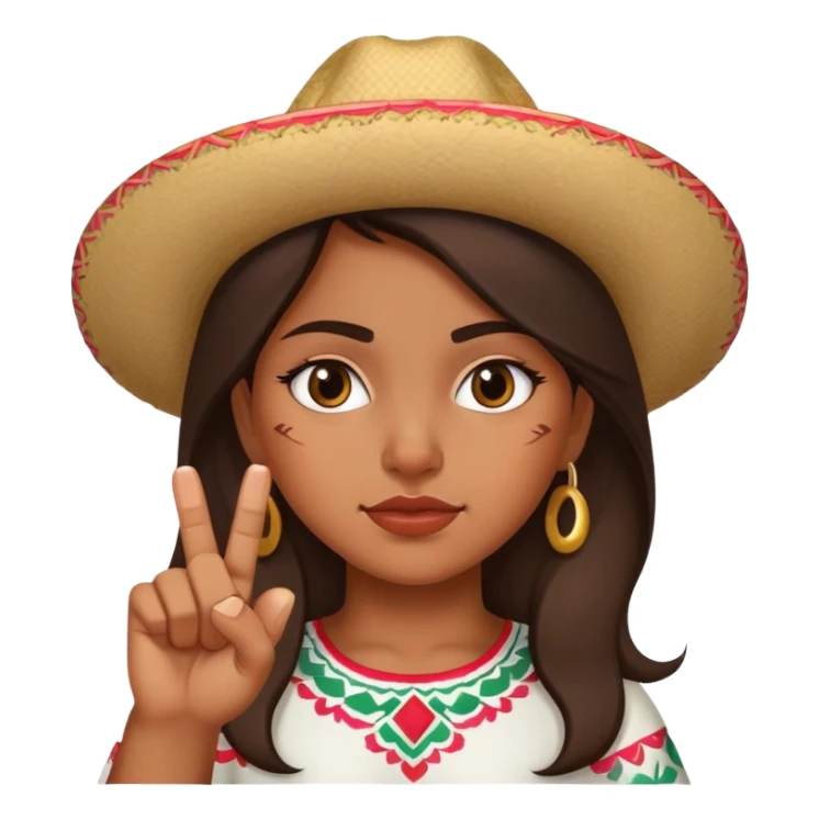 mexican girl with middle finger up sticker