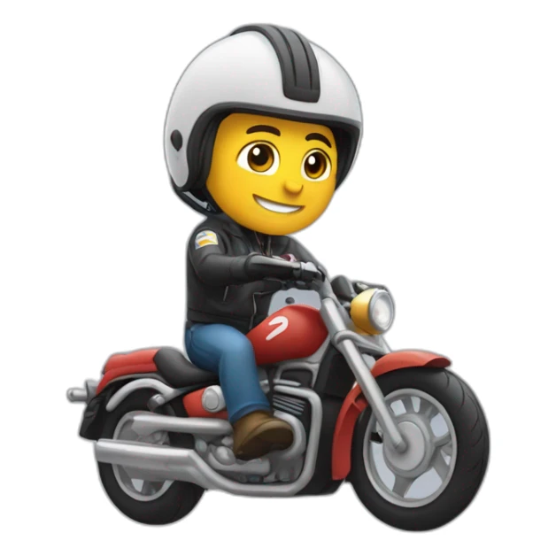 Un mec qui lève sur une moto sticker